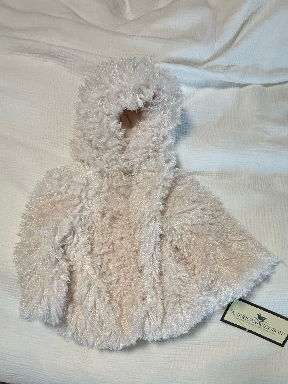 American Widgeon Cream Faux Fur Hooded Kids Jacket